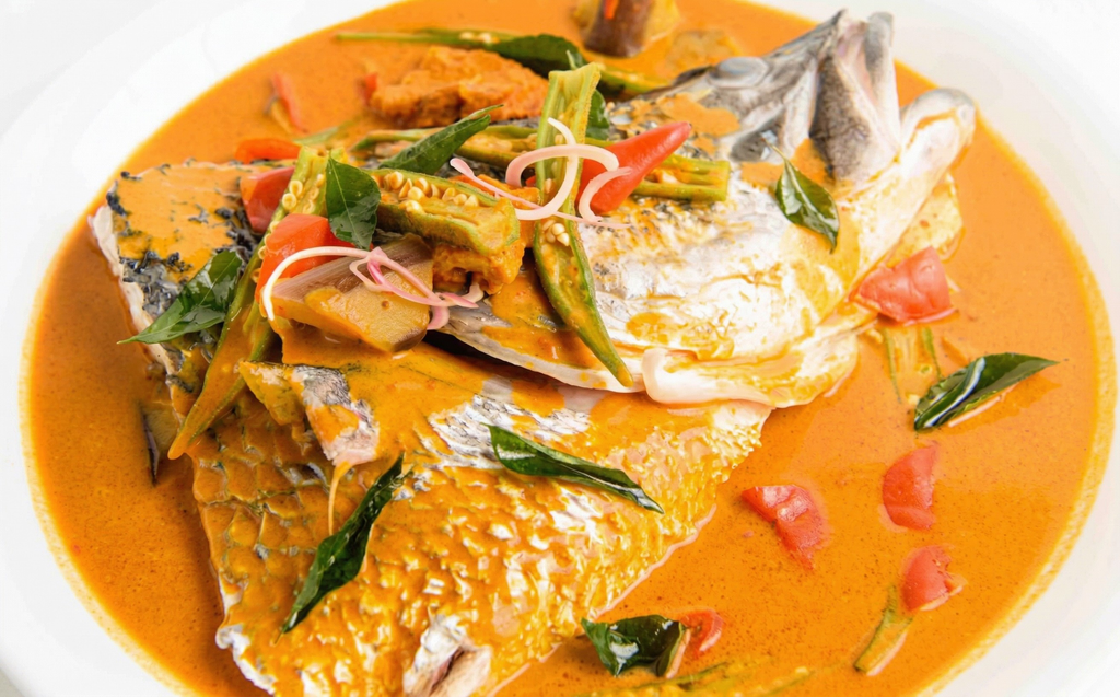Assam Curry Kühlbarra Fish Head