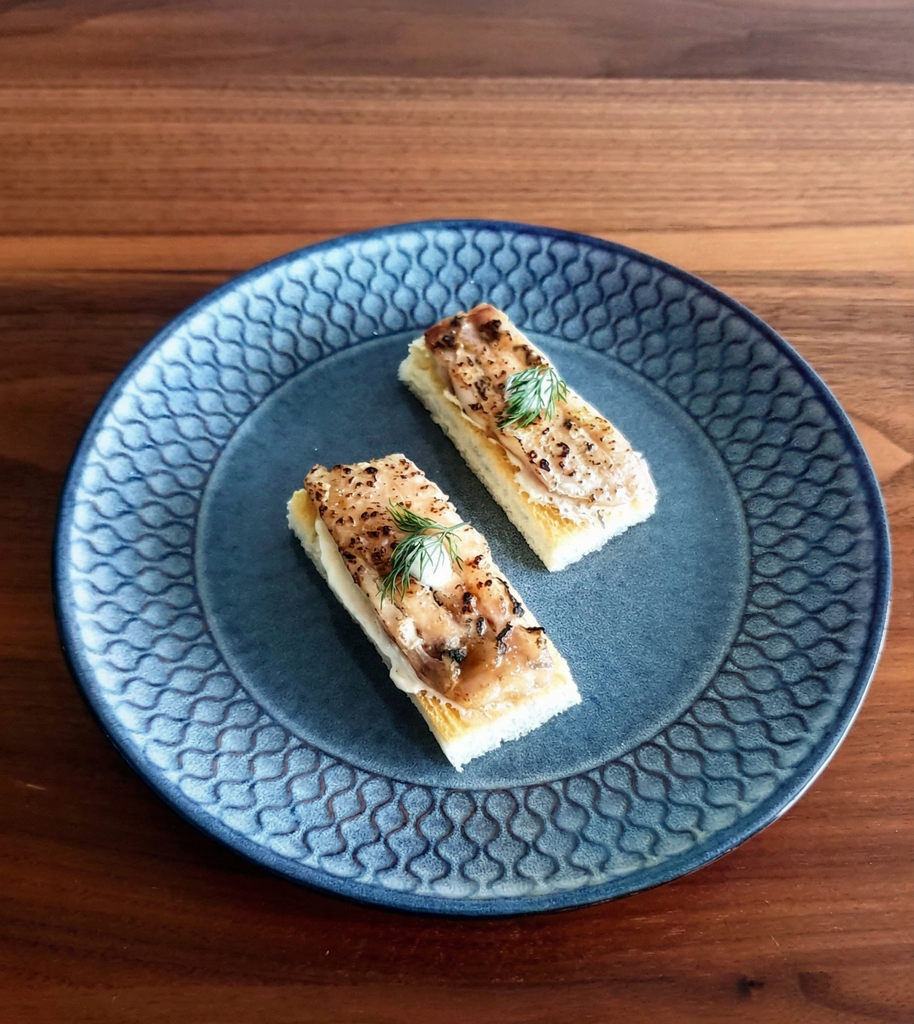 Barramundi Belly & Flavoured Cream Cheese on Toast