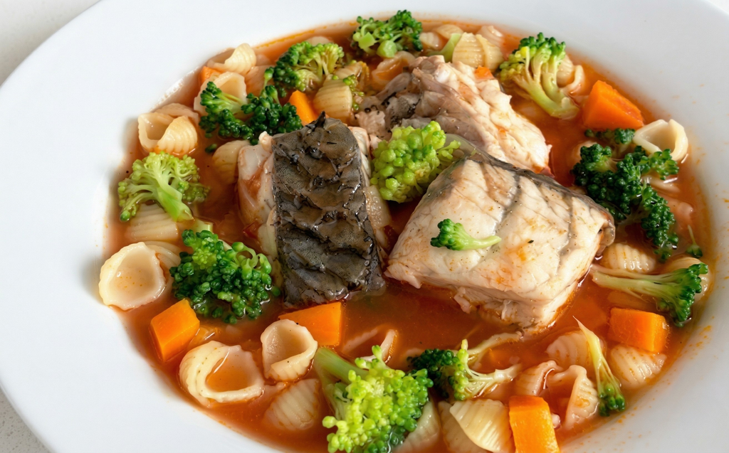 Barramundi Tomato Stew with Pasta